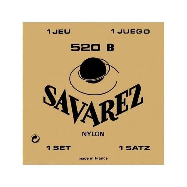Encordoamento para Violão Nylon Traditionnels 520B Tensão Leve 6 Cordas Roundwound Savarez Encordoamento Violão Nylon Traditionnels 520B Tensão Leve Roundwound