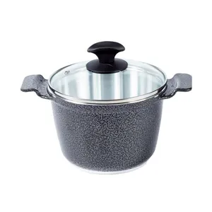 Caldeirão Preto Craqueado Alça Alumínio Diamantado TV 16cm