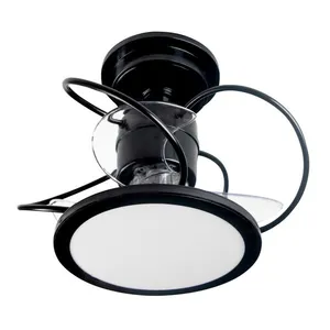 Ventilador de Teto Treviso Preto Confort LED 3000K Controle
