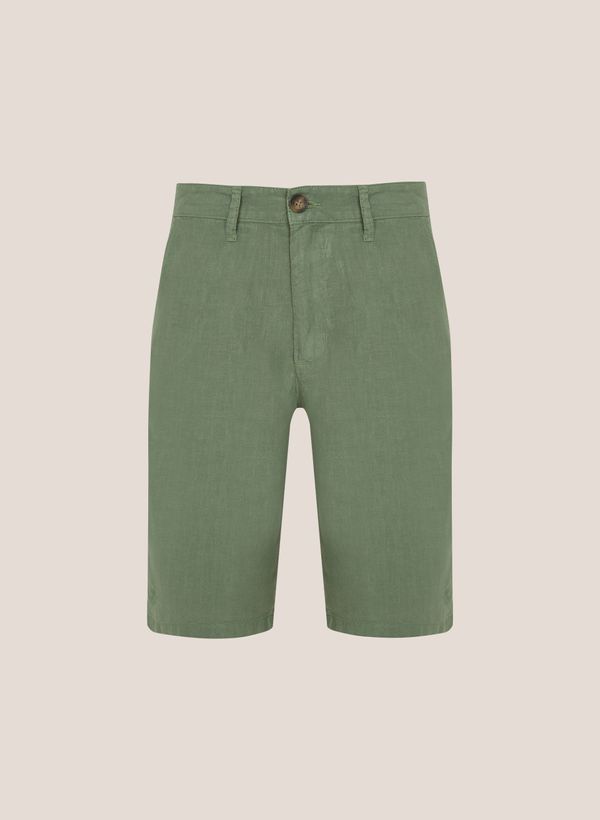 Bermuda Right Fit Puro Linho Dudalina Masculina 46