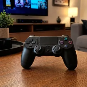 Controle de Videogame Playstation Double-Motor para PS4 PC Smart TV com Cabo USB Preto Controle Playstation Double-Motor para PS4 PC Smart TV Preto