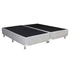 Base Cama Box Queen Bioflex Premium Cinza 38x198x158cm (MP)