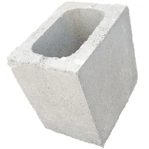Meio Bloco De Construção Estrutural 14x19x19 Cm - Vb Blocos Meio Bloco De Concreto Estrutural 14x19x19