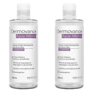 Kit com 2 Unidades de Água Micelar Dermovance Pele Sensível 250ml