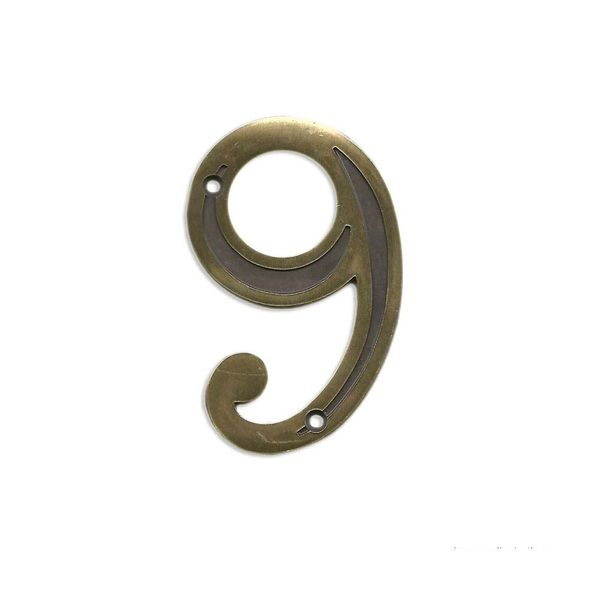 Número residencial "9" 12,5cm cromado fox zamac Pagé