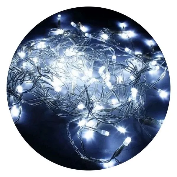 Pisca-Pisca Global 100 Leds Branco Fio Transparente 10 Metros 127V (MP)