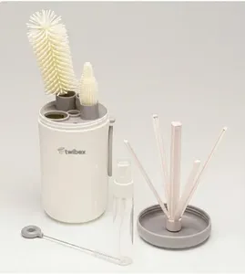 Kit Limpeza de Mamadeira com Estojo Cinza Twibex Cinza