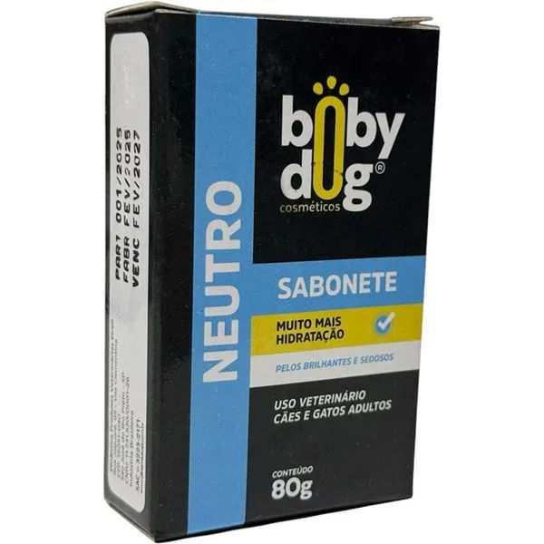 Sabonete Neutro Boby Dog Para Cães E Gatos 80G (MP)