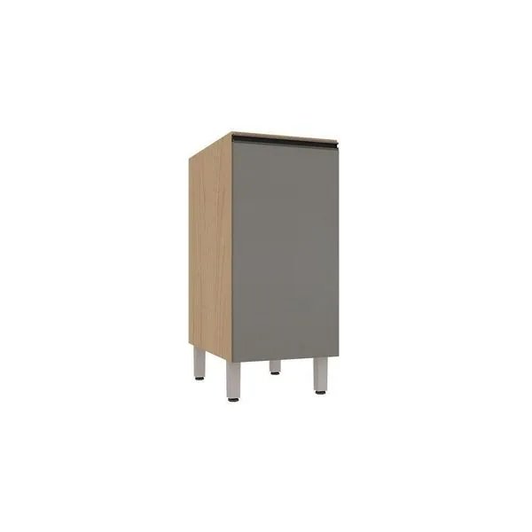 Balcão De Cozinha Sem Tampo 1 Porta 40cm Luciane Essenza Móv Andorra/cinza Puro