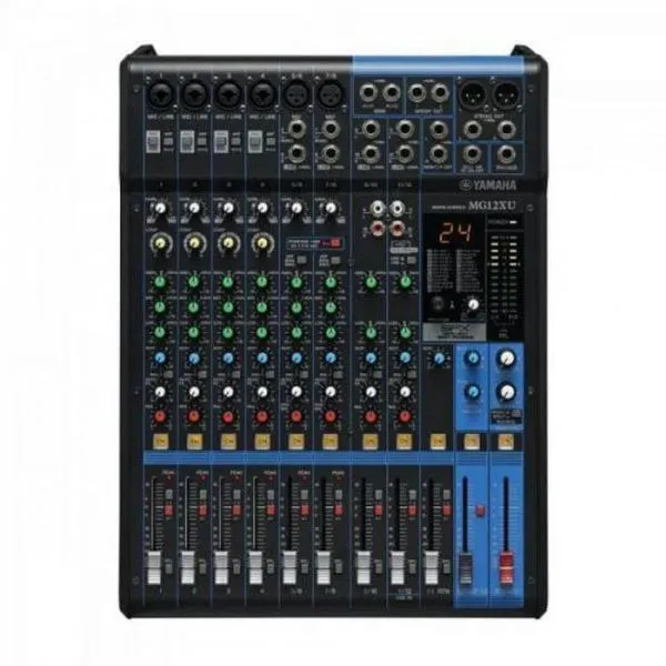 Mesa de Som Analógica MG12XU com 12 Canais, Efeitos SPX e Interface USB Preta Yamaha Mesa de Som Analógica MG12XU 12 Canais com Efeitos SPX Preta Yamaha