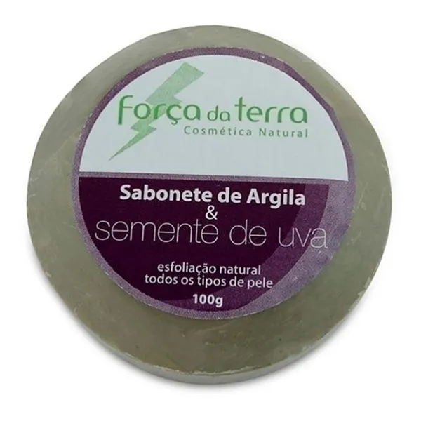 Sabonete de Argila e Semente de Uva 100g - Força da Terra