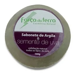 Sabonete de Argila e Semente de Uva 100g - Força da Terra