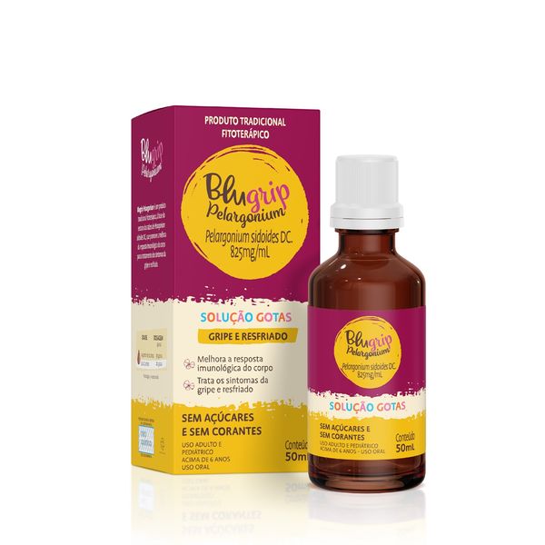 Blugrip Pelargonium 825mg/ml Solução Gotas 50ml