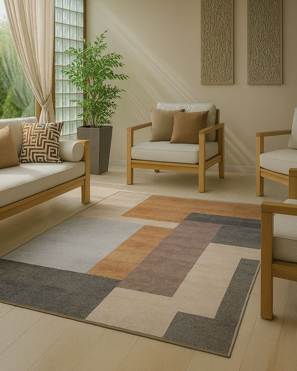 Tapete Crystal Velvet Camesa 140cm x 200cm Estampado Cinza UN