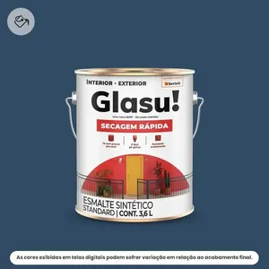 Tinta Esmalte Sintético Standard Brilhante Glasu Suvinil 3,6L Secagem Rápida Azul Del Rey (MP)