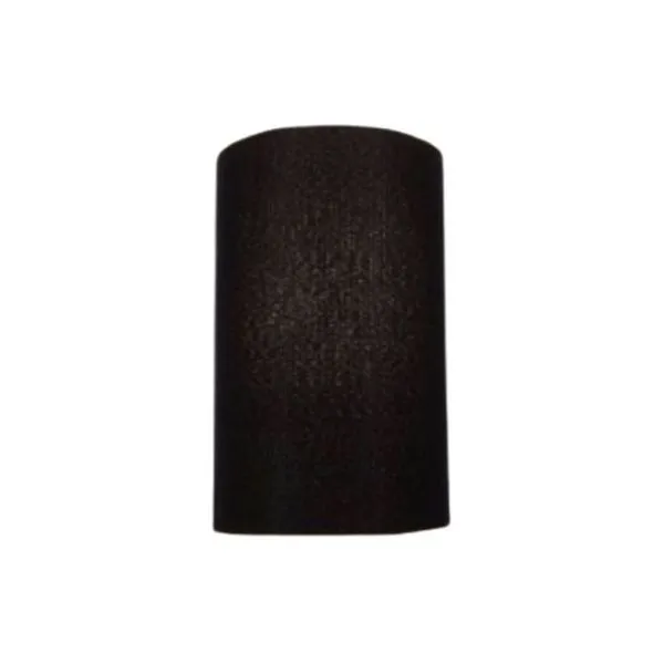Arandela Meia Cana Md-2031 Cúpula Em Tecido 30-18x16cm Preto - Bivolt