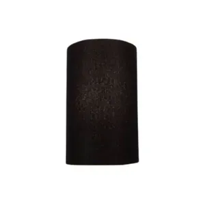 Arandela Meia Cana Md-2031 Cúpula Em Tecido 30-18x16cm Preto - Bivolt
