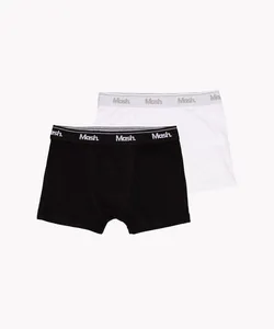 kit de 2 cuecas infantis boxer mash colorido GG
