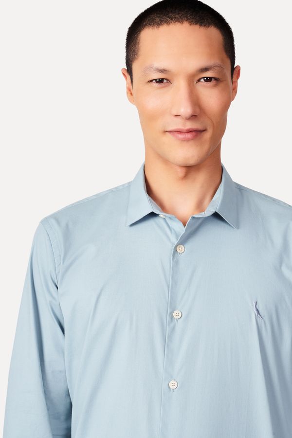 Camisa Ml Enxuto Colors Azul Seco - P