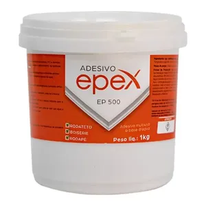 Cola para Rodapés e Molduras 1kg EP500 Adesivo Multiuso para Instalação de Acabamentos Internos Epex Cola para Rodapés e Molduras 1kg EP500 Adesivo Multiuso para Acabamento Epex