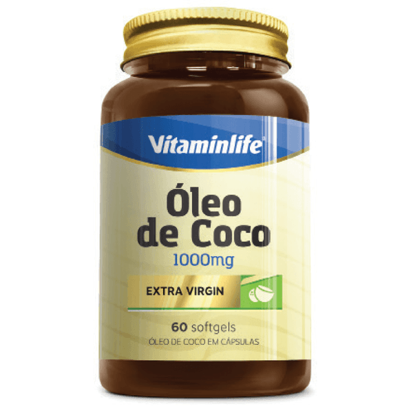 Óleo de Coco Extra Virgem Vitaminlife 60 cápsulas