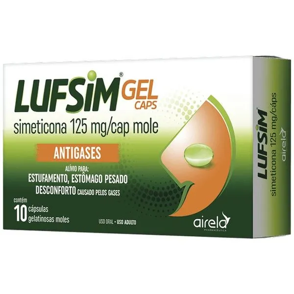 Lufsim Simeticona 125mg 10 Cápsulas Gelatinosa Airela