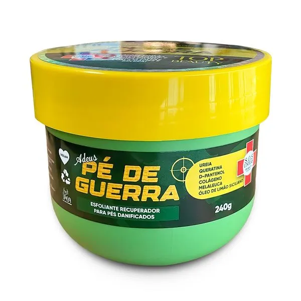 Esfoliante Recuperador para Pés Danificados Adeus Pé de Guerra Top Beauty 240g