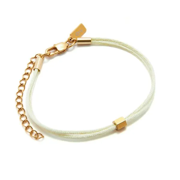 Pulseira Matiz Pilar Amarelo Claro e Aço Amarelo Ajustável