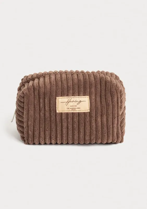 Necessaire Feminina Média Em Plush - Bege UNI