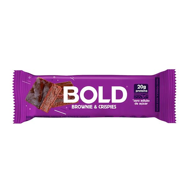 Barra de Proteína Sabor Brownie & Crispies Sem Açúcar Bold 60g