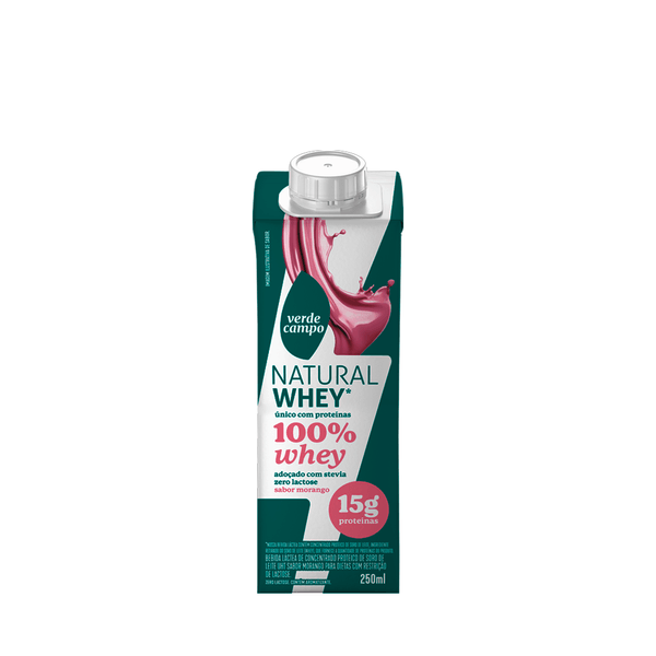 Shake 100% Whey Sabor Morango Verde Campo – 250g