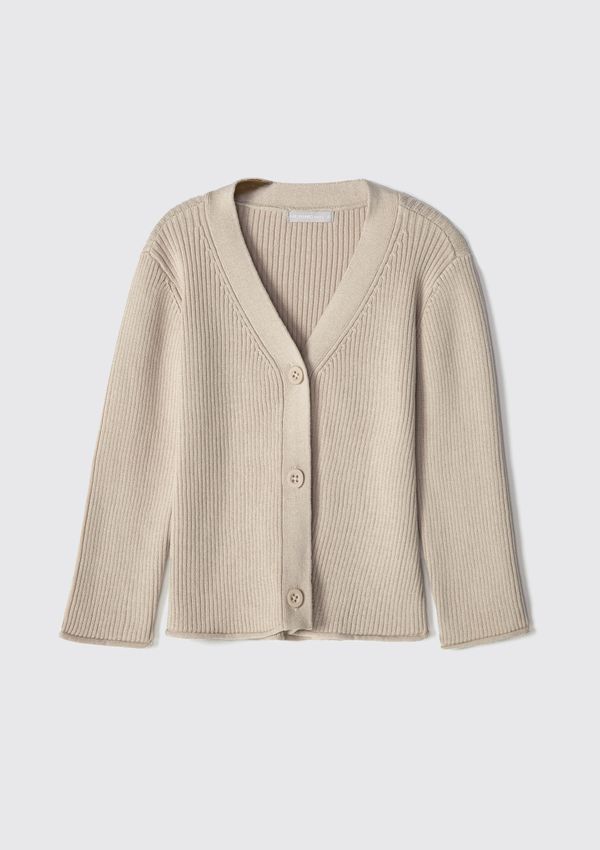 Cardigan Infantil Menina Toddler Em Tricô - Bege 001