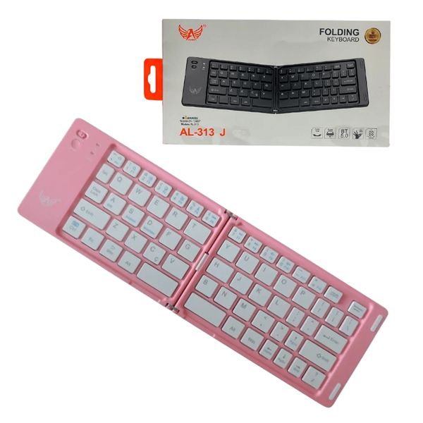 Mini Teclado Dobrável Sem Fio BT AL-313 J Cor Rosa Altomex