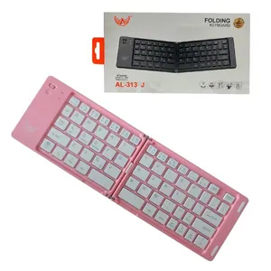 Mini Teclado Dobrável Sem Fio BT AL-313 J Cor Rosa Altomex