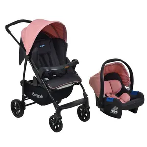 Travel System Burigotto Carrinho De Bebê Com Bebê Conforto Ecco + Touring X Rosa U