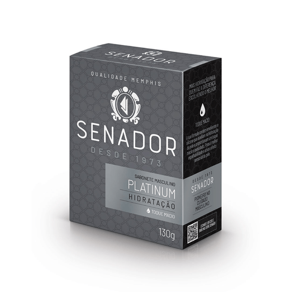 Kit c/2 Sabonete Senador Platinum 130g