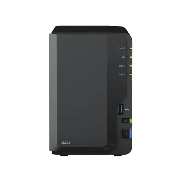 Dispositivo Externo NAS Synology Diskstation DS223 com 2 Baias Preto