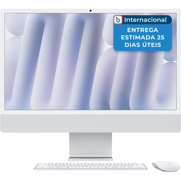 Apple Computador Imac All-in-One Chip M4 256GB Tela 24" Prata A-MBI