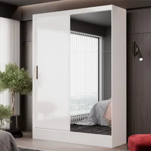 Guarda-Roupa Belem Plus 2 Portas de Correr 2 Gavetas com Espelho Branco