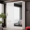 Guarda-Roupa Belem Plus 2 Portas de Correr 2 Gavetas com Espelho Branco