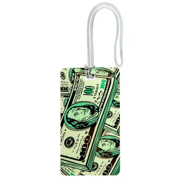 Identificador de Bagagem Estampado Dólar Sestini Verde