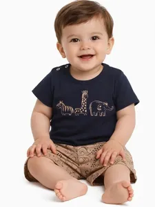 Conjunto Curto Infantil Para Bebê - MARINHO G