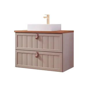 Armário de Banheiro Sense 80,3x45,1x66,5cm MDF Cappuccino/Freijó Mgm Móveis