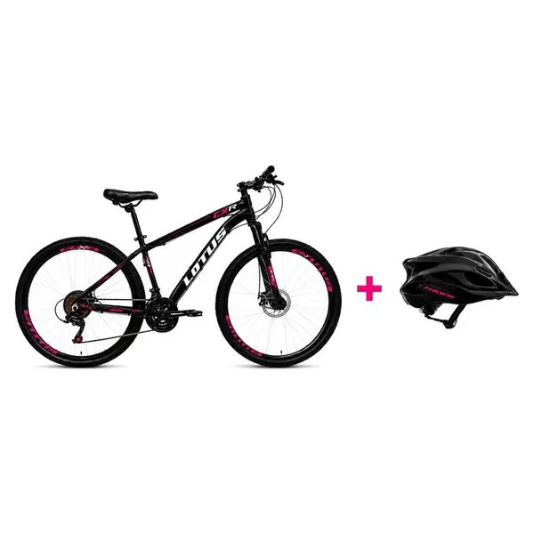 Bicicleta Cairu Aro 29 Lotus Cxr 17.5 21 Velocidades Aluminio Preto E Rosa (MP)