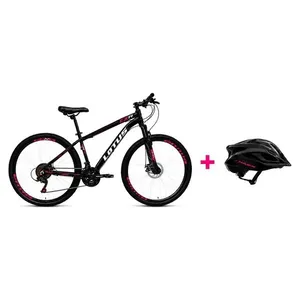 Bicicleta Cairu Aro 29 Lotus Cxr 17.5 21 Velocidades Aluminio Preto E Rosa (MP)