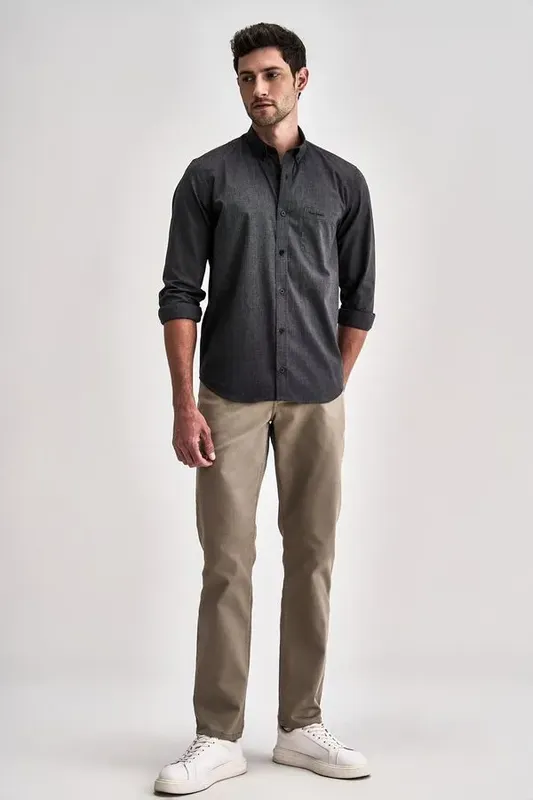Calça Color Five Pockets Clássica - Caqui - 52