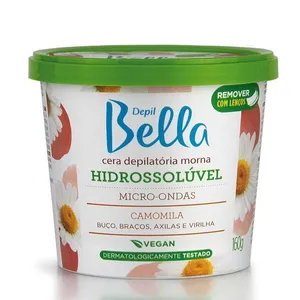 Cera Depil Bella Hidrossolúvel Para Microondas Camomila 160g