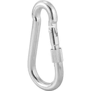 Mosquetão Galvanizado 10x100mm 350kg com Trava Roscada Uso Leve - VONDER