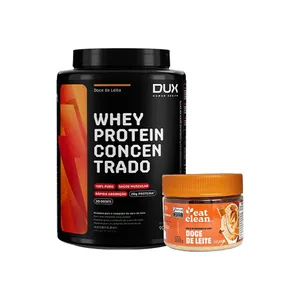 Kit Doce de Leite Whey Protein Concentrado Doce de Leite 900g + Pasta de Castanha de Caju Doce de Leite 300g