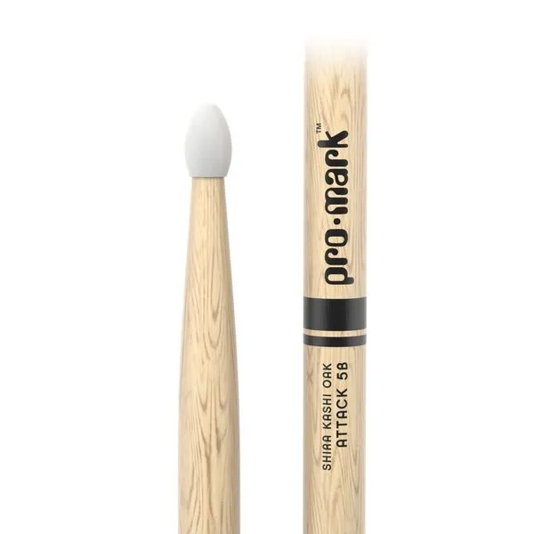Baqueta Attack 5B PW5BN Shira Kashi Oak Ponta Nylon Amadeirado Promark Baqueta Attack 5B PW5BN Shira Kashi Oak Ponta Nylon Promark